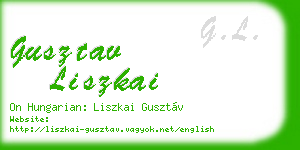 gusztav liszkai business card